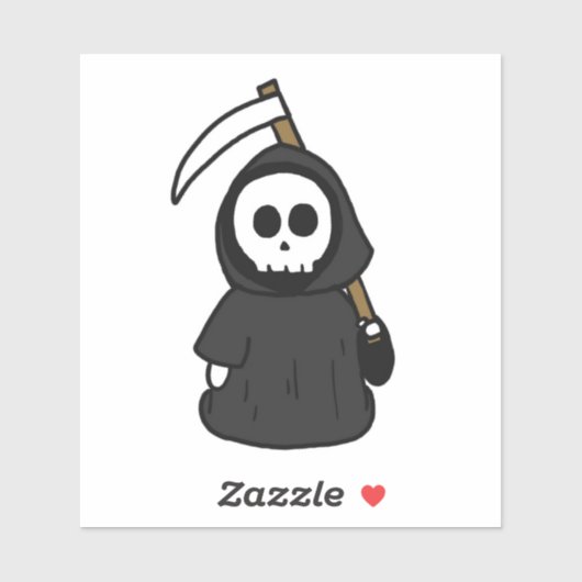 Cute Grim Reaper Sticker (Vel)