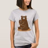 Cute Grizzly Beer T-shirt (Voorkant)