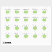 Cute Groene Bloem Tas Hart Sticker (Vel)