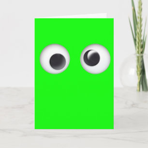 Cute Groene Goggle Ogen Halloween Doolhof voor Kin Kaart