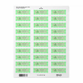 Cute Groene Konijn Baby Shower Etiket (Full Sheet)
