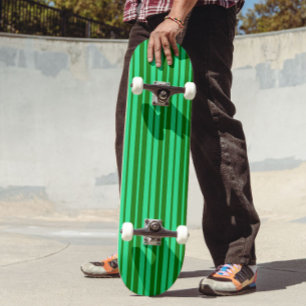 Cute Groene Stijlvolle Strepen Patroon Ontwerp Persoonlijk Skateboard