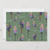 Cute Groene Tropische Vogels Koppel Baby Shower Kaart (Achterkant)