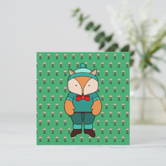 Cute groene vos (Staand voorkant)