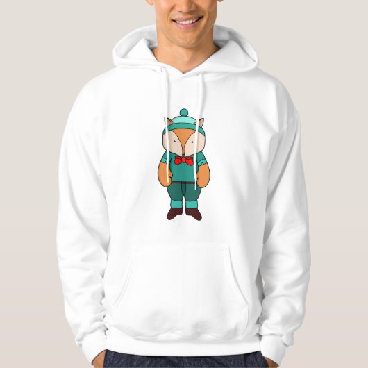 Cute groene vos hoodie (Voorkant)