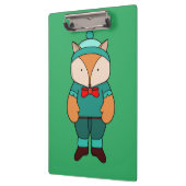 Cute groene vos klembord (Links)