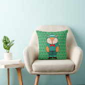 Cute groene vos kussen (Stoel)