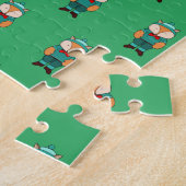 Cute groene vos legpuzzel (Zijkant)