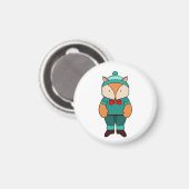 Cute groene vos magneet (Voorkant / Achterkant)