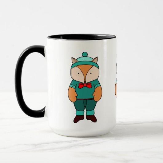 Cute groene vos mok (Links)