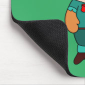 Cute groene vos muismat (Hoek)