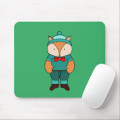 Cute groene vos muismat (Met muis)