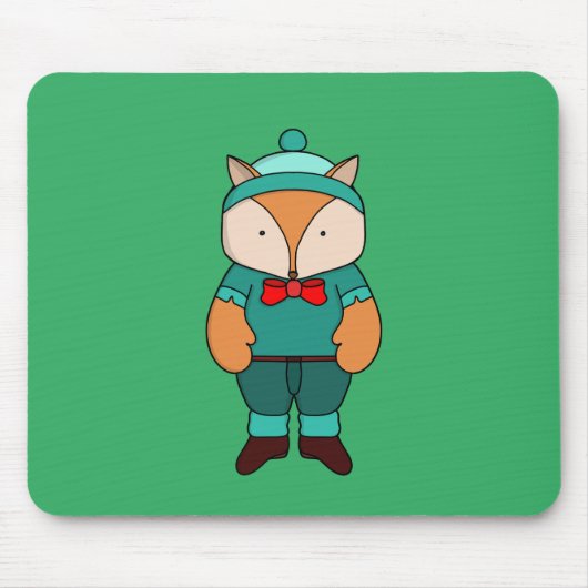 Cute groene vos muismat (Voorkant)