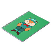 Cute groene vos notitieboek (Linkerzijde)