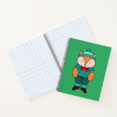 Cute groene vos notitieboek (Binnen)
