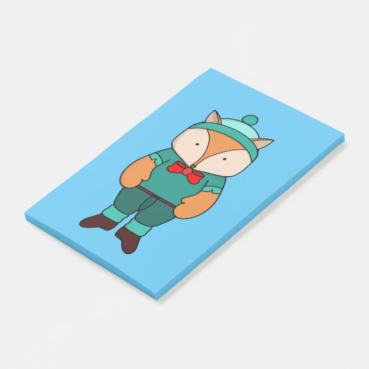 Cute groene vos post-it® notes (Schuin)