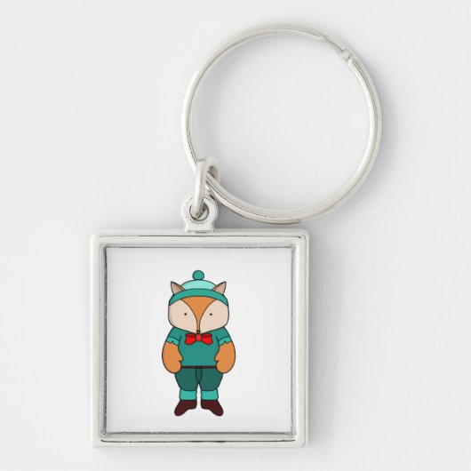 Cute groene vos sleutelhanger (Voorkant)