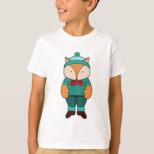 Cute groene vos t-shirt (Voorkant)