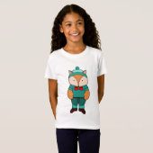 Cute groene vos t-shirt (Voorkant volledig)