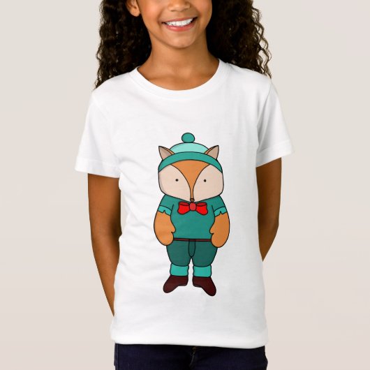 Cute groene vos t-shirt (Voorkant)