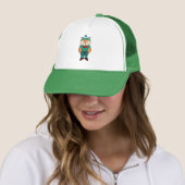 Cute groene vos trucker pet (In situ)