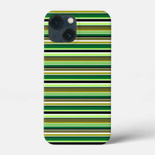 Cute groene witte strepen Case-Mate iPhone case