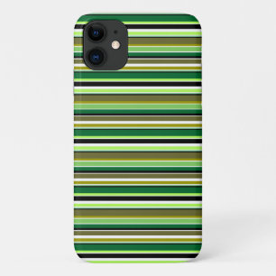 Cute groene witte strepen Case-Mate iPhone case