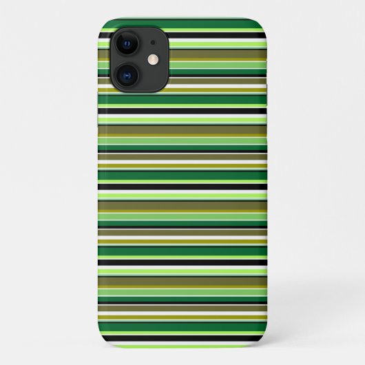 Cute groene witte strepen Case-Mate iPhone case (Achterkant)