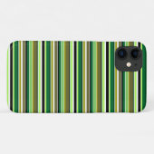 Cute groene witte strepen Case-Mate iPhone case (Achterkant (horizontaal))
