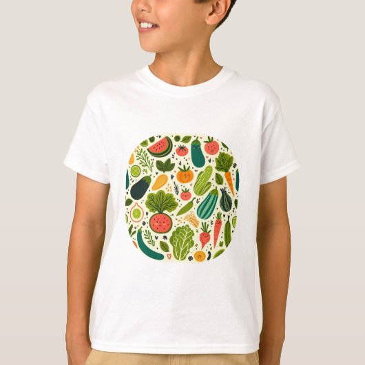 Cute groenten t-shirt (Voorkant)