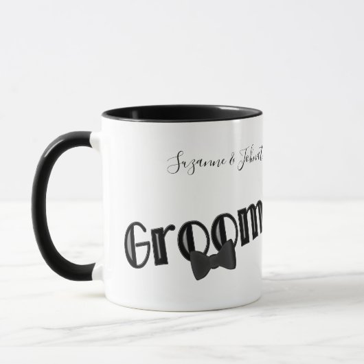 Cute Groom Personalized Wedding Mok (Links)