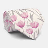 Cute Groomsmen Tulip Flower Stropdas (Opgerold)