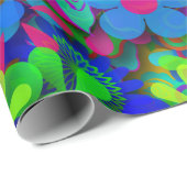 Cute Groovy Flowers Garden Cadeaupapier (Rol Hoek)