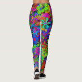 Cute Groovy Flowers Garden Leggings (Achterkant)