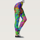 Cute Groovy Flowers Garden Leggings (Rechts)