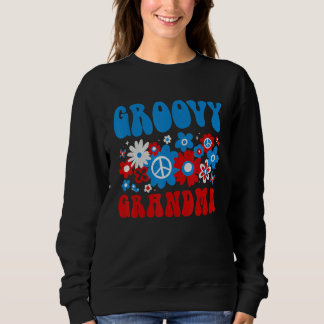 Cute Groovy GrandMa American 4th of July Matching  Trui