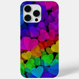Cute Groovy Hearts Rainbow iPhone 15 Pro Max Hoesje
