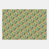 Cute Groovy Hippie Red Green Daisy Floral Pattern Inpakpapier Vel (Voorkant 2)