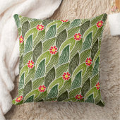 Cute Groovy Hippie Red Green Daisy Floral Pattern Kussen (Deken)