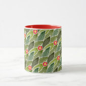 Cute Groovy Hippie Rode Groene Madeliefjes Bloemmo Mok (Midden)