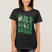 Cute Groovy One Lucky Daddy Retro St Patrick's Day T-shirt (Voorkant)