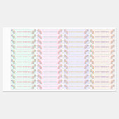 Cute Groovy Retro Colorful Custom Name Waterproof Labels (Vel)