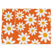 Cute Groovy Retro Daisy Groot Cadeauzakje (Voorkant)