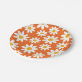 Cute Groovy Retro Daisy Paper Borden Papieren Bordje (Gekanteld)