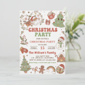 Cute Groovy Sinterklaas Kerstfeest  Kaart (Staand voorkant)