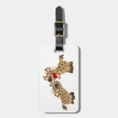 Cute Grote-Tanden Cartoon Hyena's Bagage Label (Voorkant verticaal)