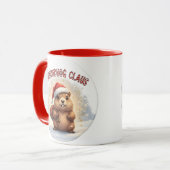 Cute Groundhog Claus Funny Groundhog Christmas Mok (Voorkant links)