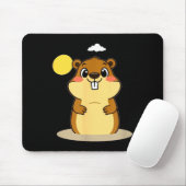 Cute Groundhog Day Illustration – Spring Or More W Muismat (Met muis)