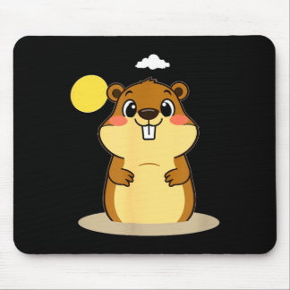 Cute Groundhog Day Illustration – Spring Or More W Muismat