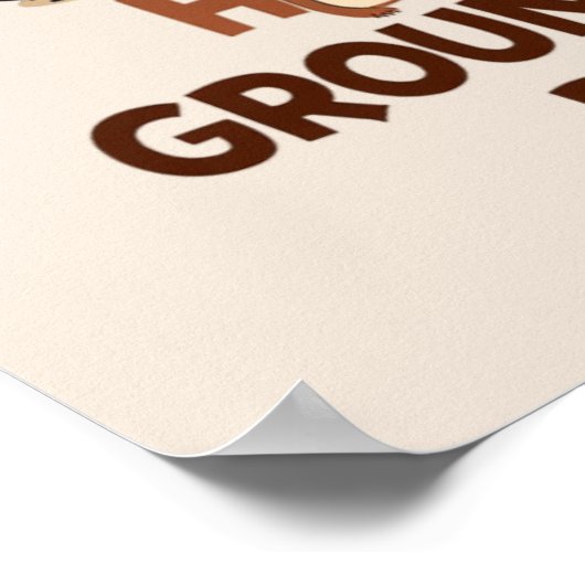 Cute Groundhog Illustration Classic Groundhog Day Poster (Hoek)